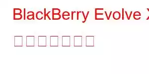 BlackBerry Evolve X 携帯電話の機能